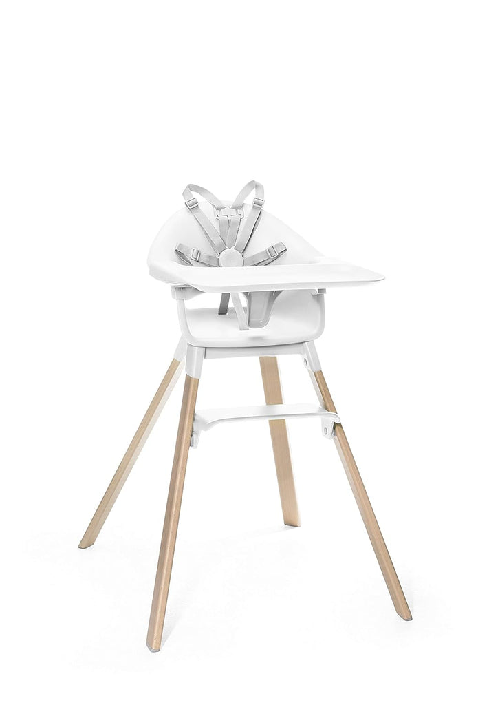 Clikk High Chair, Includes Tray + Harness, Black/Warm Brown