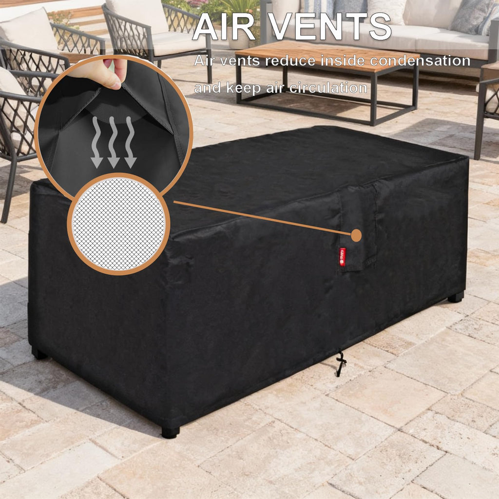 Rectangular Fire Pit Cover 44"L x 28"W x 25"H, Waterproof 600D