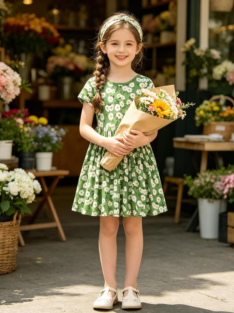 Short Sleeve Summer Skater Twirl T-Shirt Dresses