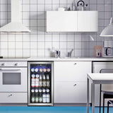 Beverage Refrigerator Cooler -120 Can Mini Fridge Glass Door for Soda Beer or Wi