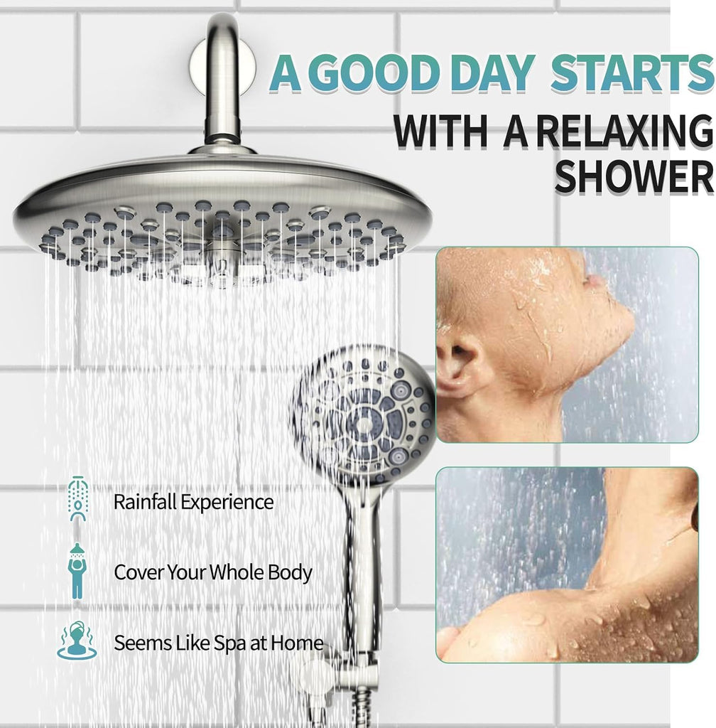 10" Rain Shower Head Shower Faucet Set with Handheld Spray