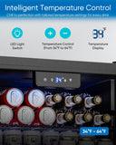 Beverage Refrigerator Cooler - 126 Can Mini Fridge Glass Door for Drinks Soda Be