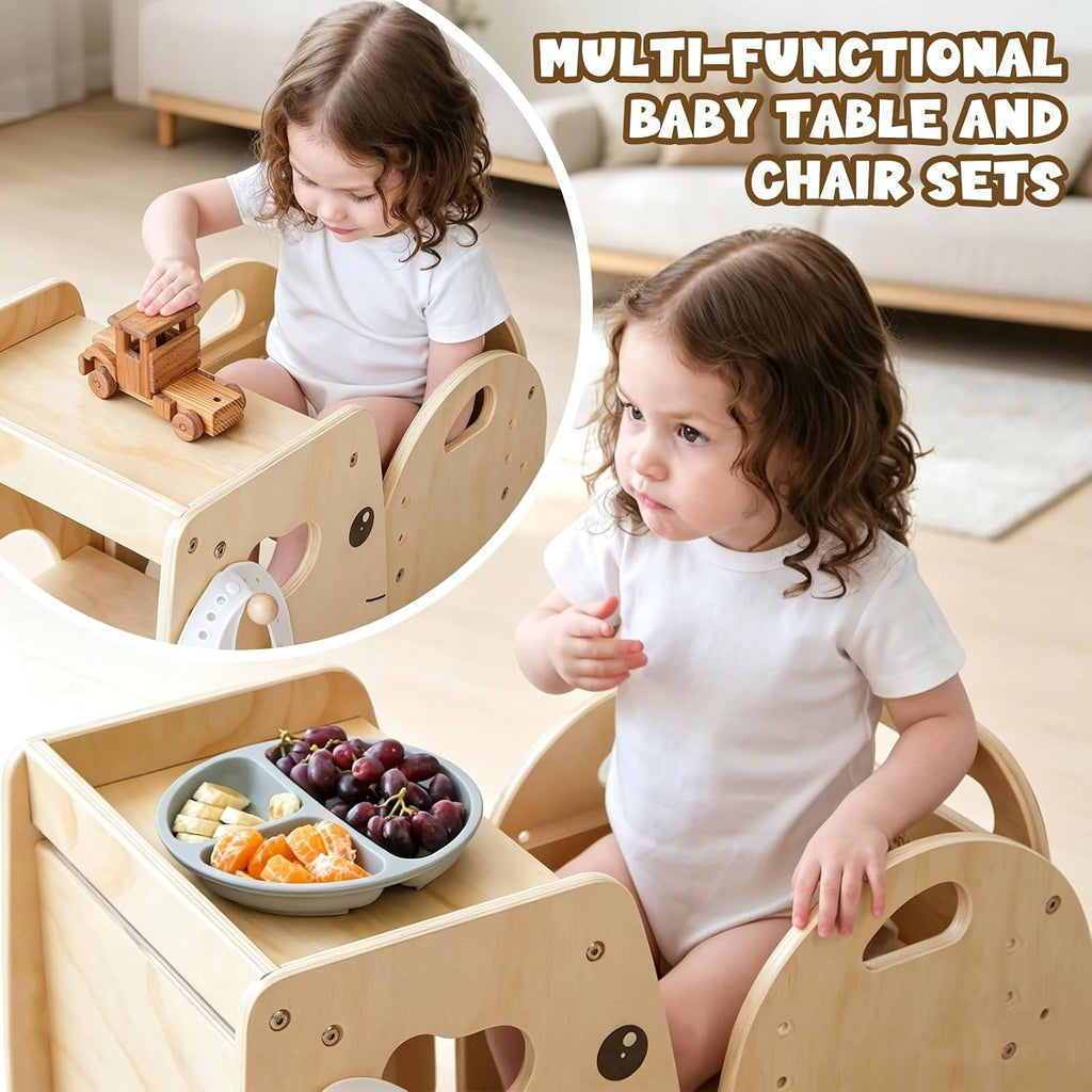 Montessori Weaning Table and Chair Set for Toddler Age 1-3