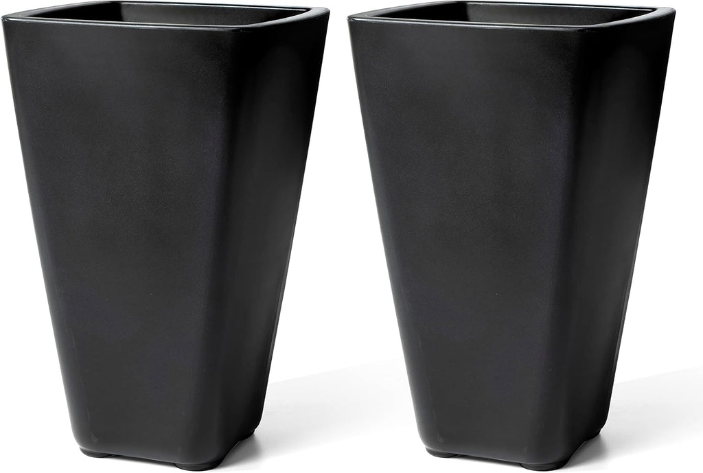 Bridgeview Tall Square Planter, Large Planters for Outdoor Plants, Gardening and Flower Pot or Porch, Efficient