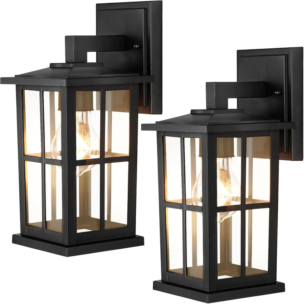 2-Pack Outdoor Light Fixtures Wall Mount, Waterproof Exterior Wall Lanterns Porch Lights