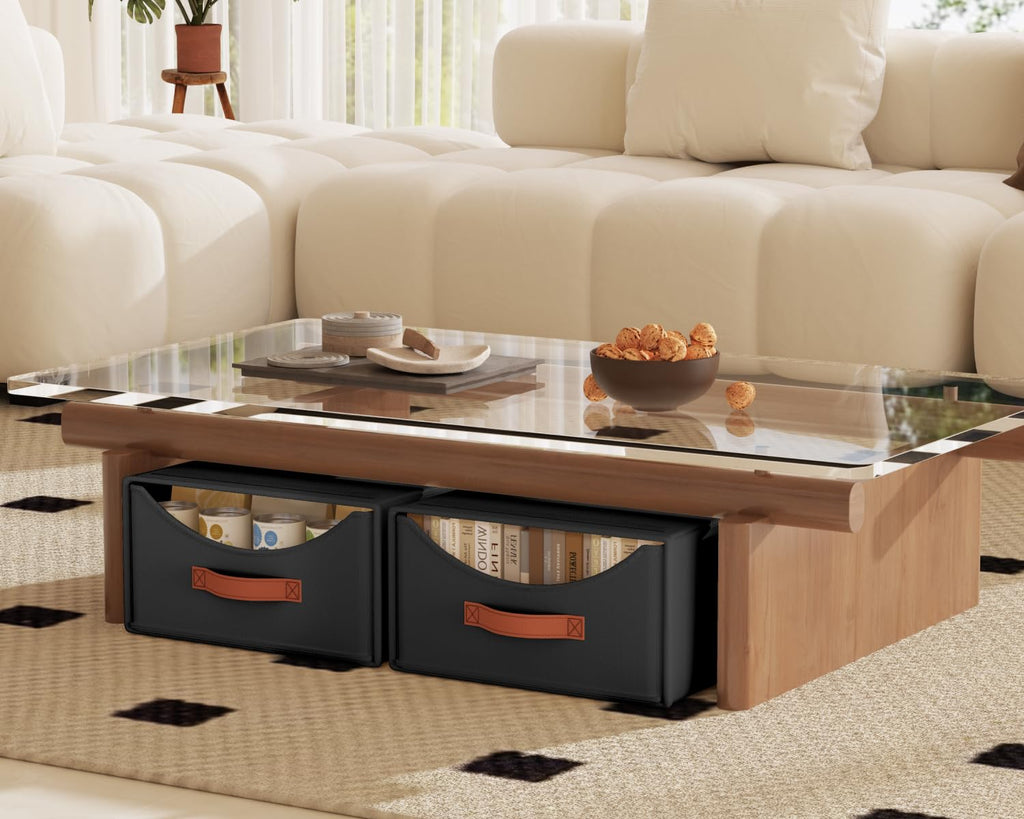 Closet Organizers and Storage - Large Stackable Storage Bins with Drawer, Fabric Bins for Organization, Collapsible