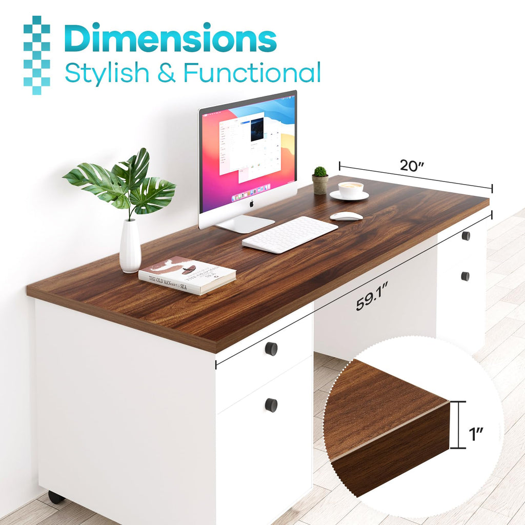 Universal Table Top 59.1x20 inches, Solid One-Piece Desktop for Sit Stand Desk, Double Desks, L Desk DIY, Wood
