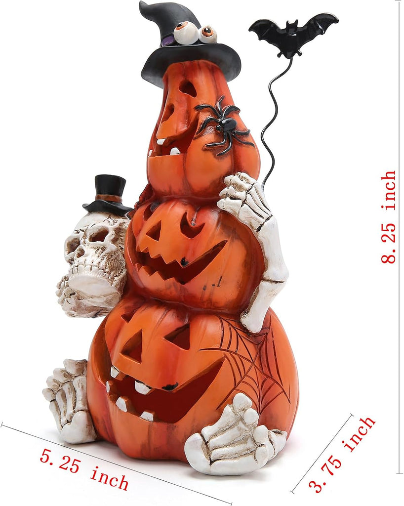 Halloween Pumpkin Decor with Light, Fall Pumpkin Ornaments Indoor