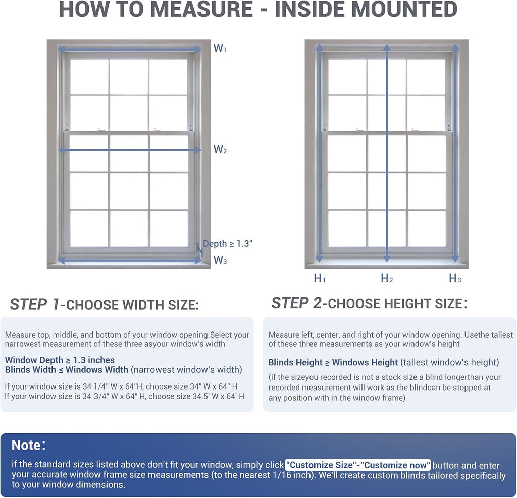 No Drill TDBU Cellular Shades for Windows,Grey, | Top Down Bottom Up Cordless Blackout Honeycomb Blinds, No tools