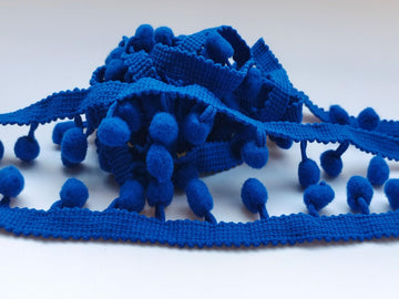 Pom Pom Trim 8 Yards 8mm Ball Fringe Trim for Sewing Accessory Decoration DIY Crafts (Royal Blue, 8mm 180812)
