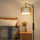 Arc Floor Lamp with 3 Color Temperatures, Farmhouse Floor Lamps with Remote & Dimmable Bulb
