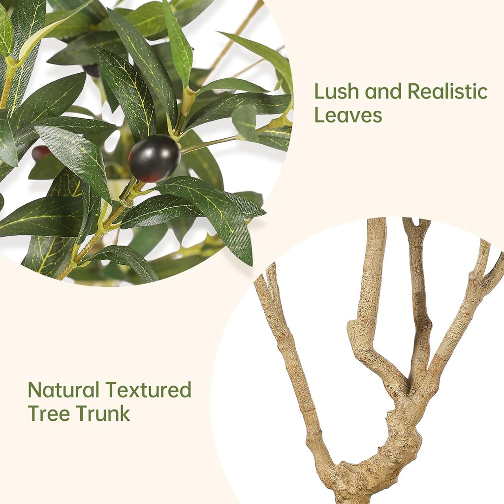 Tall Faux Olive Tree 8ft with 18in Large Exquisite Planter