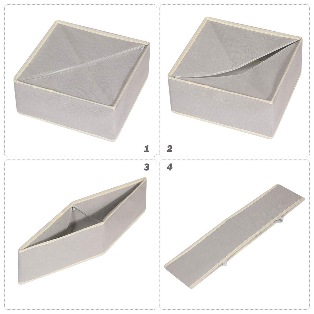 Foldable Cloth Storage Box Closet Dresser Drawer Organizer Fabric Baskets Bins Containers Divider for Clothes