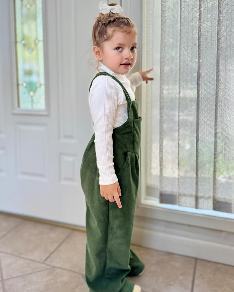 Toddler Girl Corduroy Overall Jumpsuit 2 Pieces Outfits 2-7 Years