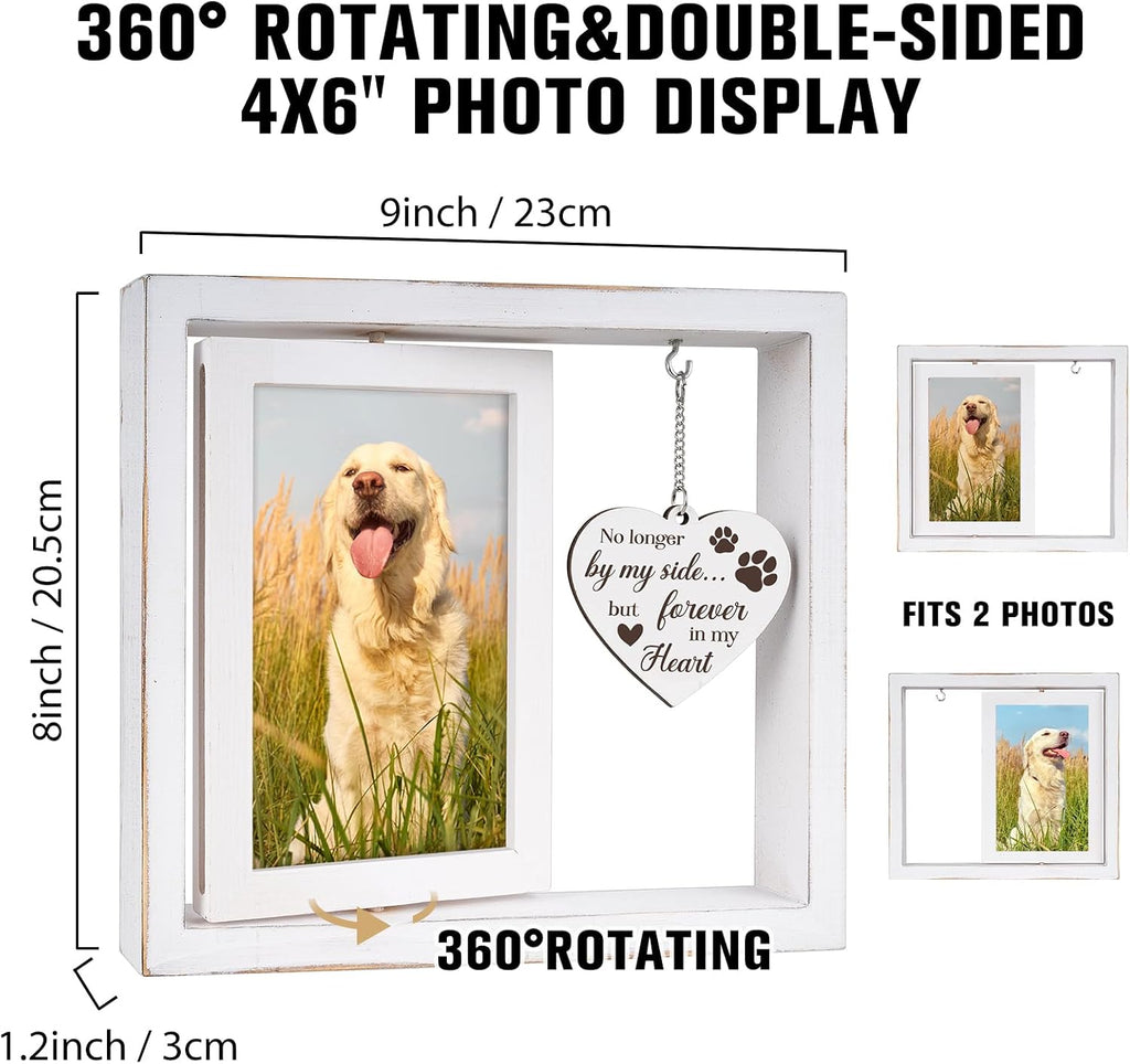 Loss Of Dog Sympathy Gift, Vintage Memorial Picture Frame, Healing Comfort Gift for Dog Lovers, Pet Memorial Gifts