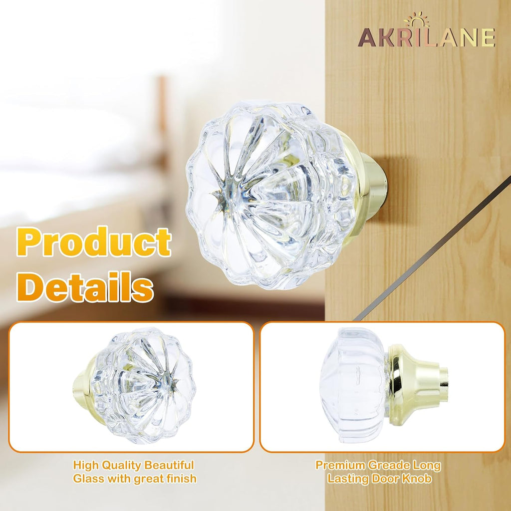 Mortise Glass Door Knobs Antique Crystal Vintage Style Knob Set with Spindle Antique Doorknobs for Interior Doors