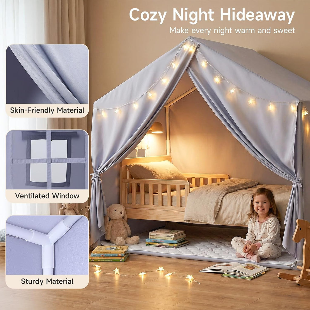 Kids Play Tent Girl Fairy Playhouse Indoor Castle Large Gray