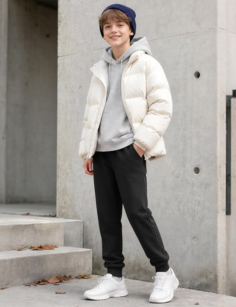 Boys Sweatpants Kids Athletic Fleece Jogger Pants with Pockets