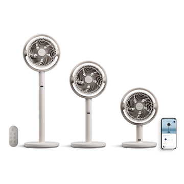 Quiet Oscillating Pedestal Fan , Beige