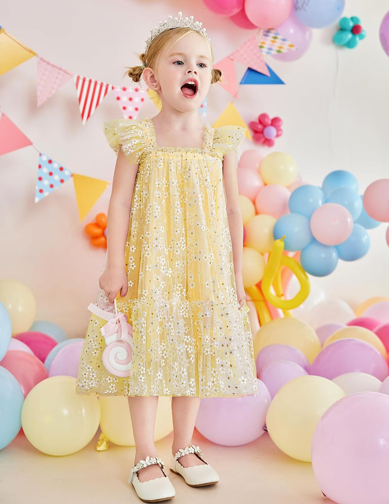Toddler Tulle Dress for Girls Layered Tutu Ruffle Dresses