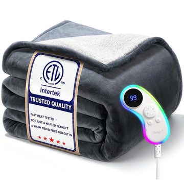 Fast Heated Blanket : Even Heats to 78 °F in 3 Minutes