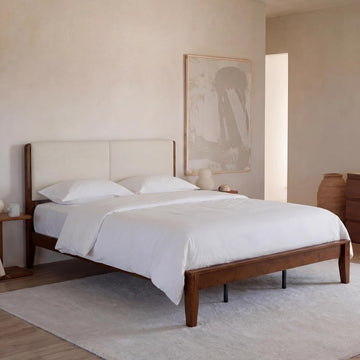 Bamboo Joinery Bed, Japanese Bed Frame with Headboard