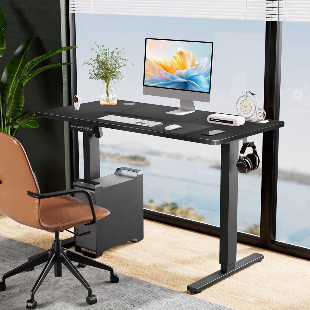 63 Inch Electric Standing Desk, Memory Adjustable Home Office Desk