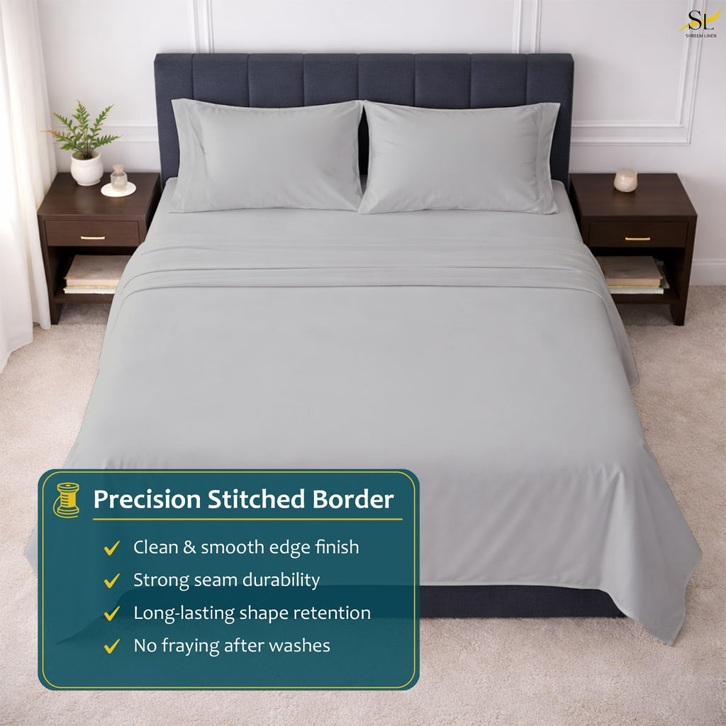 RV Short Queen 4 Piece Sheet Set 60x75, Ultra Soft Microfiber Bed Sheets, Breathable Cooling RV Bedding, Deep Pocket