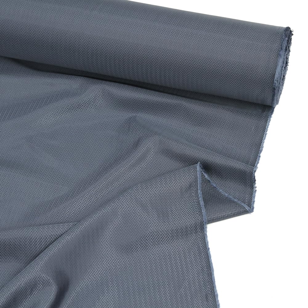 Blue Two-Tone Herringbone Lining Fabric, Sold by the Yard