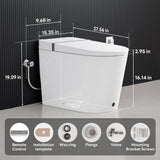 Casta Diva Smart Toilet, Wider Bidet with Heated Seat, Auto Open/Close, Warm Water, Foot Sensor Auto Flushing