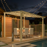 8' x 8' White Gazebo Outdoor Pergola for Patio, Small Wall-M - Image 3