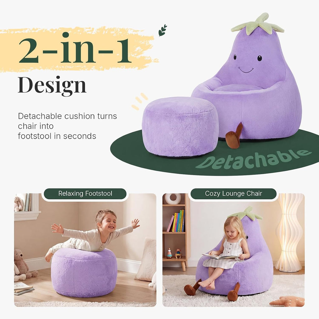 31" Kids Bean Bag Chair for Reader, Living Room, Bedroom