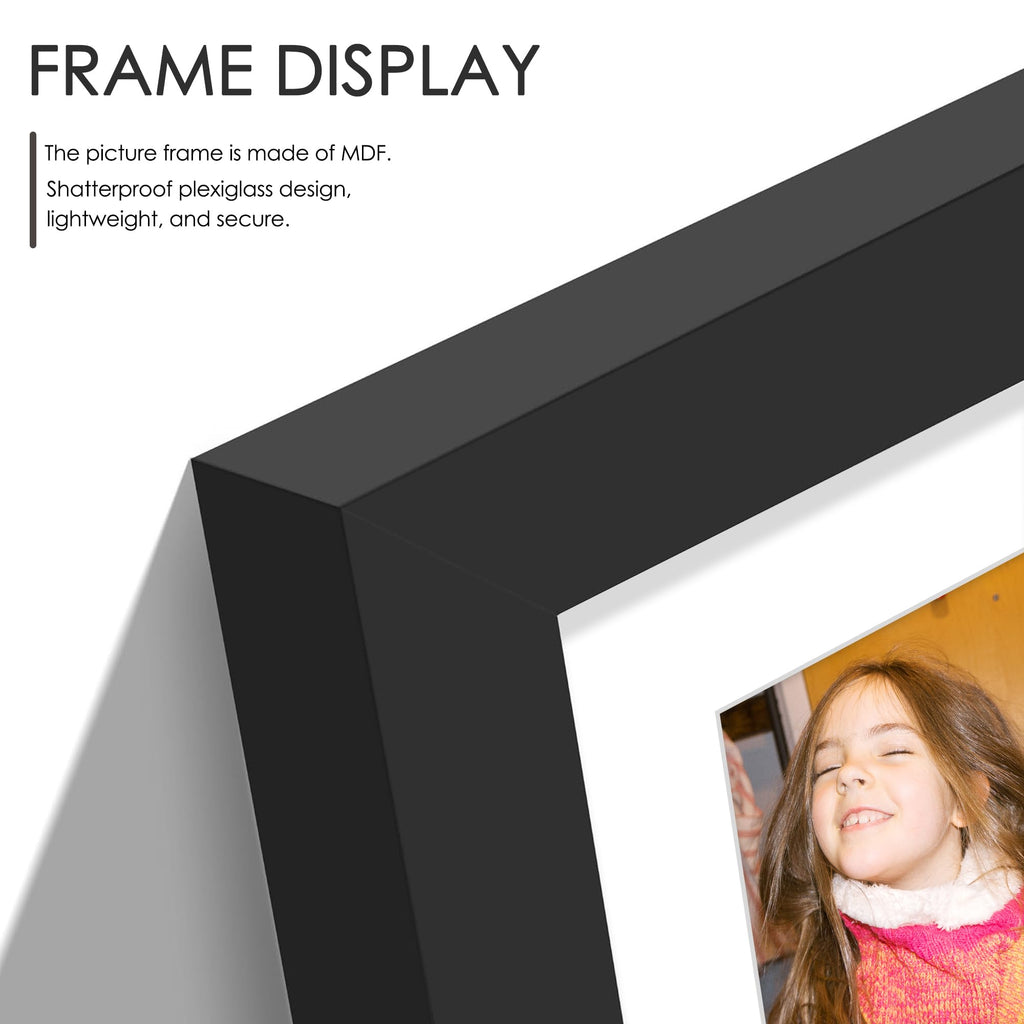 11.5x26.1 3 Opening Collage Frame For 3 8x10 Photos Black
