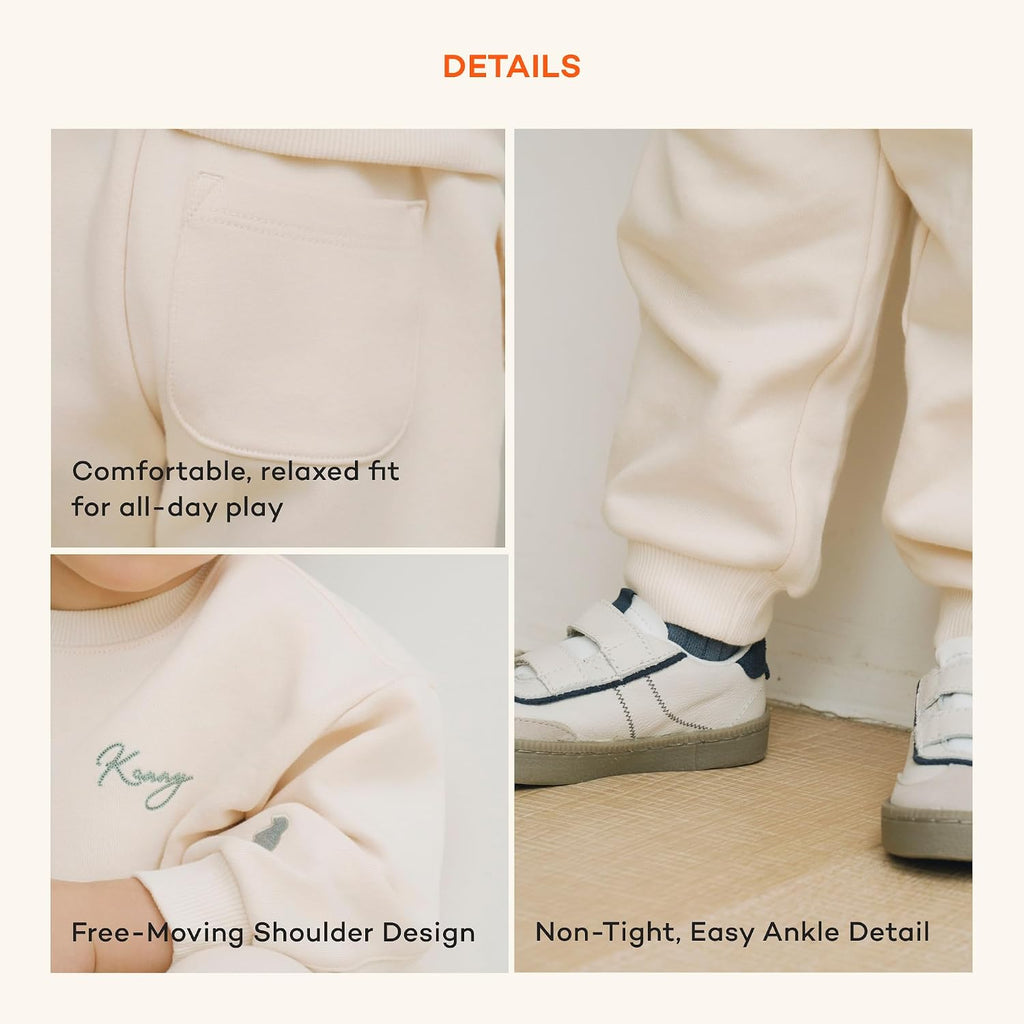 Baby Sweatshirt and Sweatpant Set Toddlers Unisex Boys and Girls Fall and Winter Clothes Long Sleeve Outfit