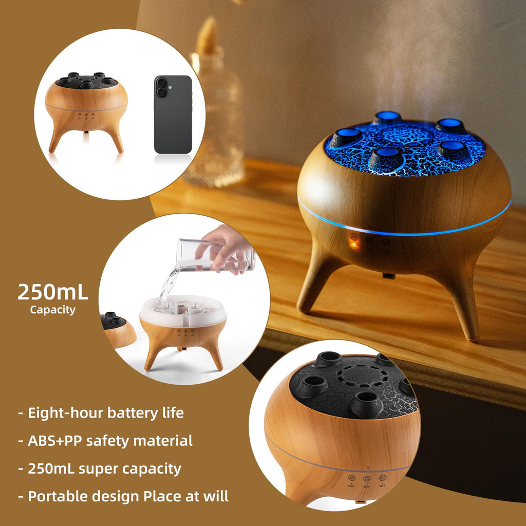 Essential Oil Diffuser, Jellyfish Diffuser Air Humidifiers Sound Pickup Ultrasonic Aromatherapy Diffuser Remote