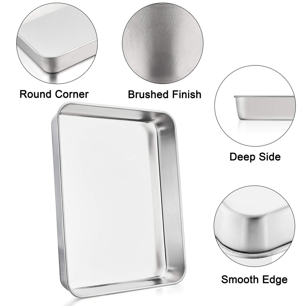 Lasagna Pan, Stainless Steel Sheet Baking Pan, 12.3 Inch & 2Pcs