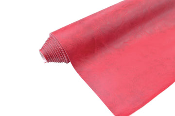 2 Yards 54" x 72" Distressed Crazy Horse Soft Faux Leather Fabric Red Fake Leather Fabric Upholstery Vinyl for Sofa