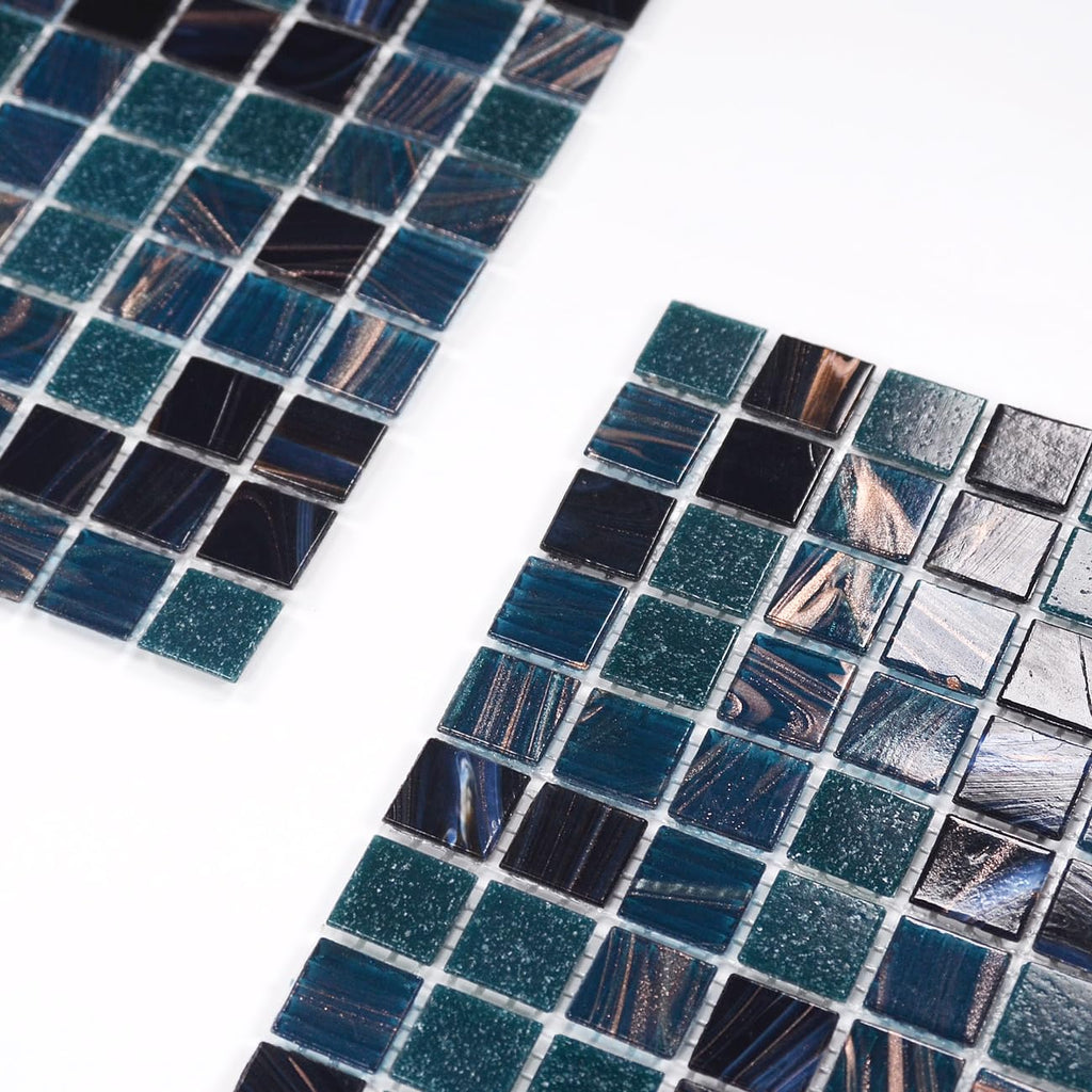 11.5 sq.ft Blue Glass Mosaic Tile, Pool, Kitchen Backsplash
