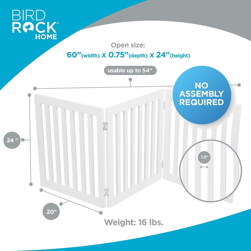 Dog Gate Indoor Freestanding Pet Barrier, Folding Wood Dog Fence, Extra Wide Doorway Puppy Gate, Indoor Animal