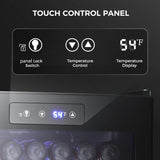 4.5 Cu.ft Beverage Refrigerator and Cooler,145 Can Mini Fridge Glass Door with D