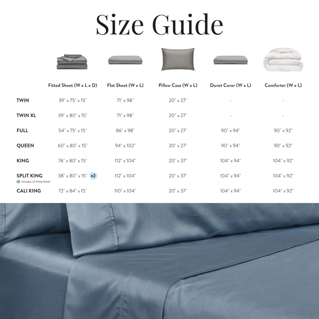 Extra Luxe Cool IT Cooling Cotton Sheets - King, Slate Blue