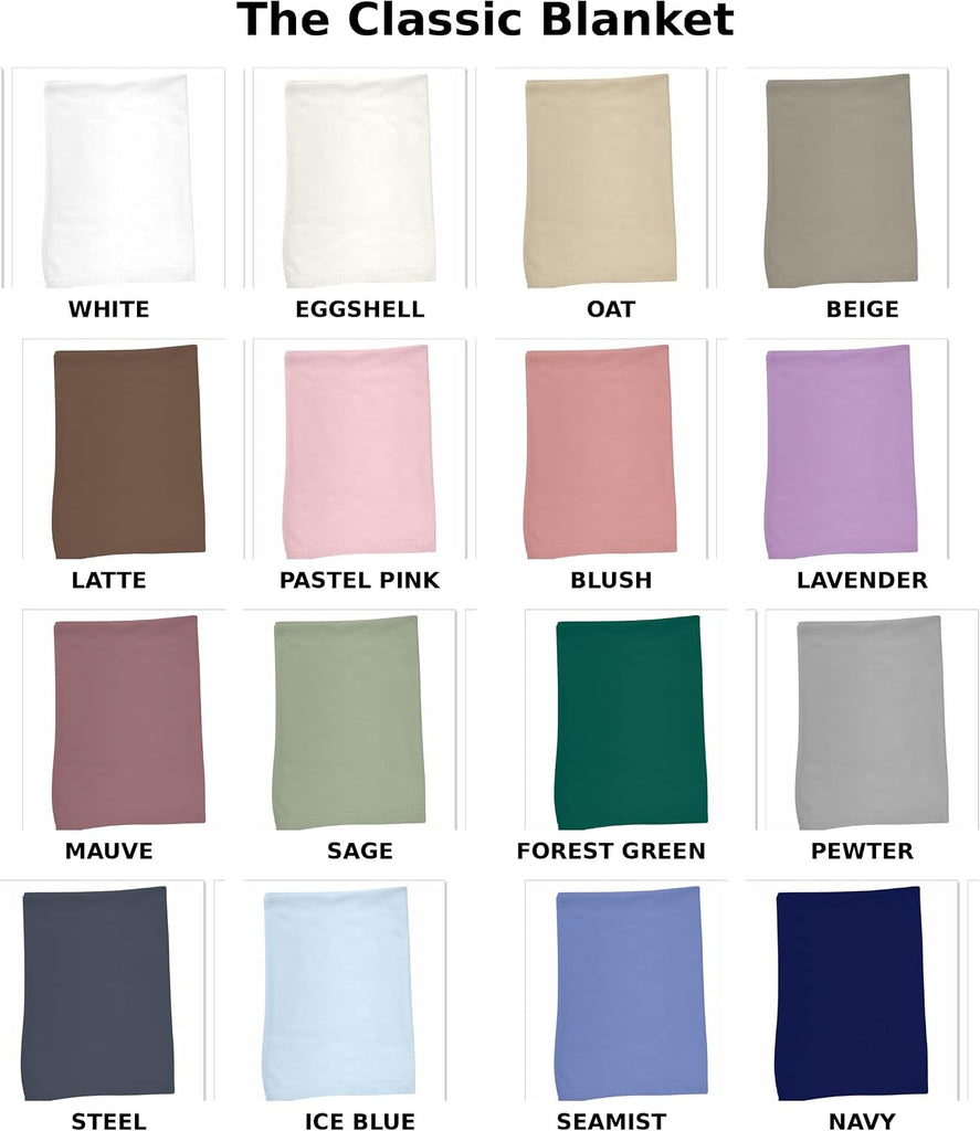 The Classic Blanket - 100% Organic Cotton Baby Blanket, American Made, 30x40in - Bassinet, Crib, Stroller - Gift