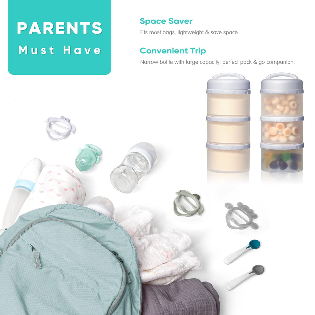 Stackable Formula Dispenser Portable: Milk Powder Container to go