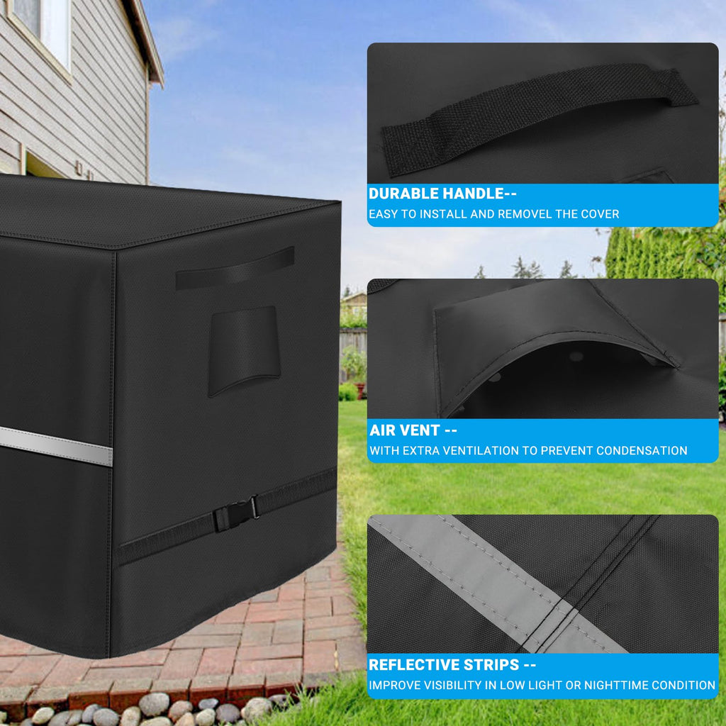 Deck Box Cover Heavy Duty Waterproof Deck Box with Handle, Outdoor Large Storage Box Cover Patio Rectangular Bench