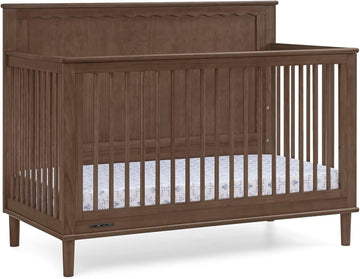Penelope 6-in-1 Convertible Crib - Greenguard Gold Certified, Teak Brown