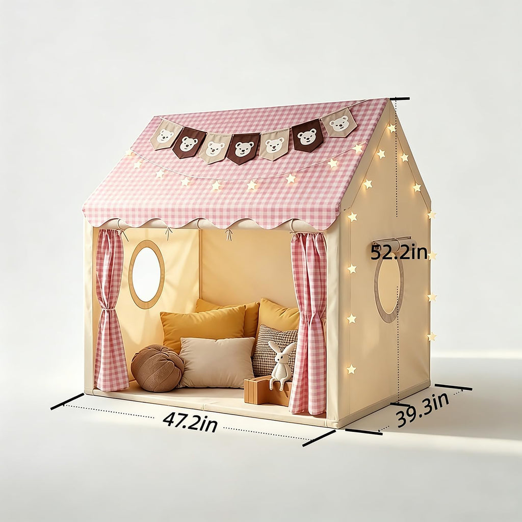 Kids Play Tent Indoor Outdoor Playhouse with Star Lights