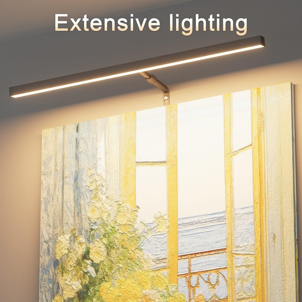 24" LED Picture Light Plug in, 9W Black Art Light