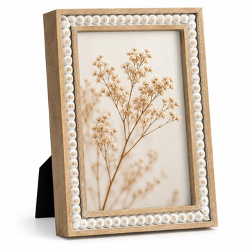 Boho 4x6 Picture Frame Distressed White Wood Photo Frame