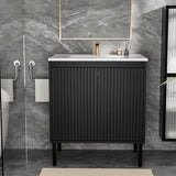 30" Freestanding Bathroom Vanity with Ceramic Sink