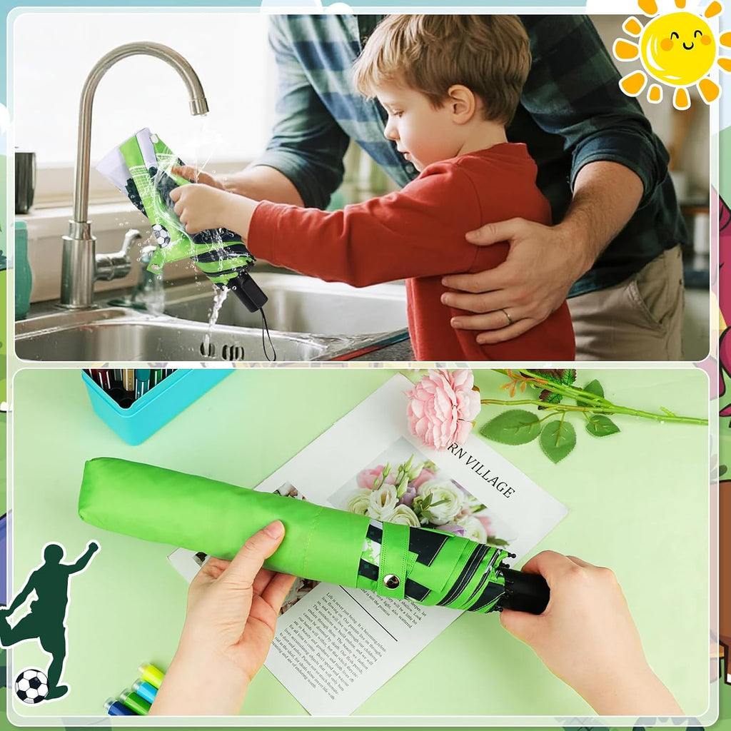 Kids Compact Folding Umbrella for Backpack Pocket Bag, Colour-changing Wet Dry Umbrella, Water Reacting, Windproof